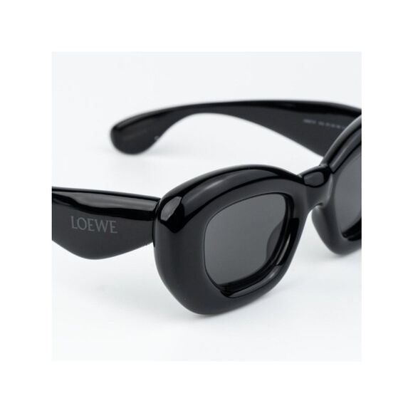 Loewe INFLATED Women Sunglasses Black Smoke Cat Eye LW40117I 01A NEW AUTHENTIC main image 5
